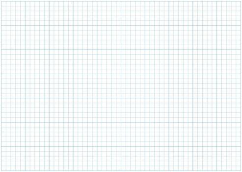 Squared blue wide grid paper sheet. Notebook blank. Education backdrop. Mathematics pattern. Typography template for making notebooks production for school. Blue grid flat texture on white background. vector