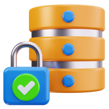 3d ícone seguro dados armazenamento png