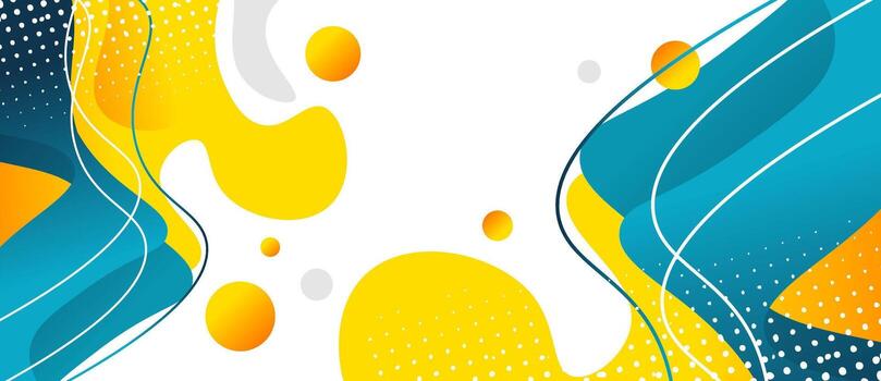 Vibrant colorful Abstract Background Banner design, Fluid Colorful Waves in Trendy vector