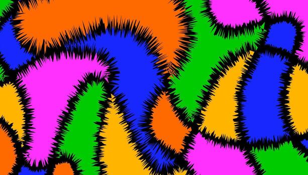 Bold Abstract Geometric Background. Overlapping Beams and Shapes in Striking Colors like Yellow, Purple, Blue, Green, and Pink, Creating a Dynamic and Energetic Pattern. vector