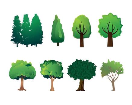 different types of trees geophysics for business purposes vector