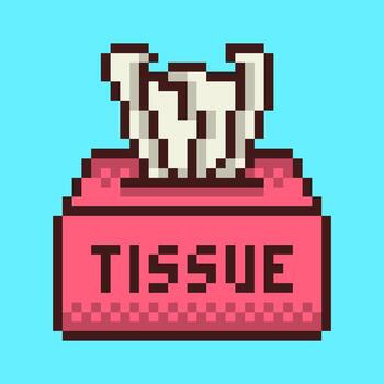 A simple tissue box, designed in a clean retro pixel art style. This 8-bit illustration is a perfect symbol for hygiene, cleanliness, or concepts related to colds and allergies vector