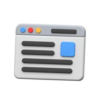 3d pagina web interfaccia icona che rappresentano sito web, contenuto, e in linea browser. png