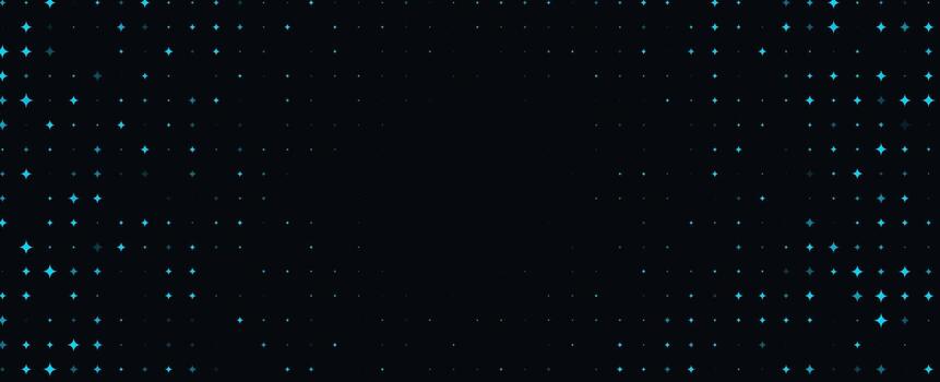 estrella antecedentes con azul estrellas y Copiar espacio en oscuro, mínimo espacio modelo para pancartas, carteles, web y aplicación diseño, moderno cósmico fondo de pantalla. ilustración. vector