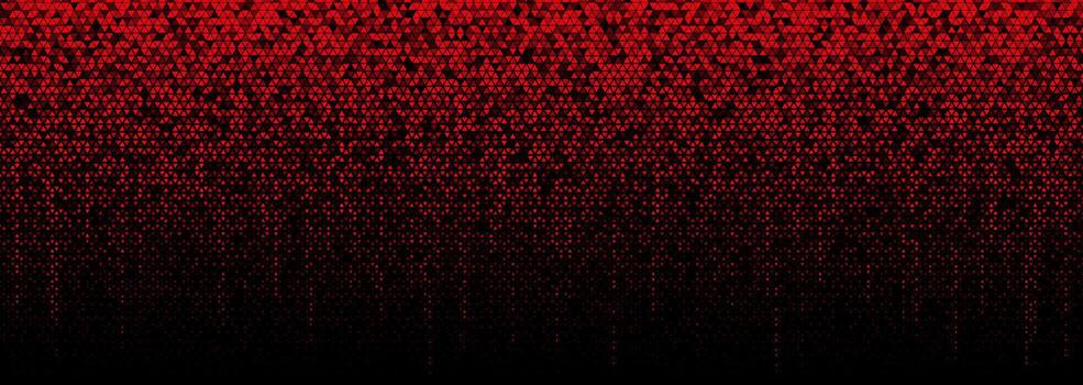 geométrico triangular modelo matriz efecto. rojo negro triángulo antecedentes trama de semitonos mosaico estilo para fintech la seguridad cibernética, hacker ataque, computadora fraude, estafador y suplantación de identidad. ilustración vector