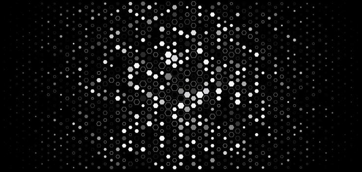 Hexagon geometric pattern. Hexagons bursts background. Nano textile texture. Abstract Hexagonal background for sports, technology, medicine, science. Modern premium pattern. illustration. vector