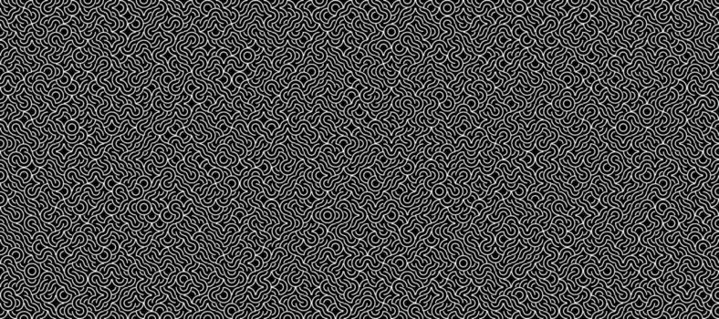 Abstract Geometric Seamless Pattern Background, Black And White Wavy Arc Line Maze Texture For Branding, Packaging, Wallpaper, Fabric, Web And Print. Illustration vector