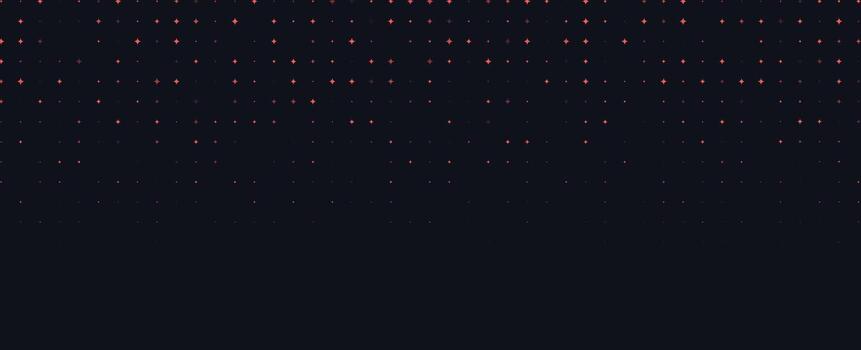 Star Night Background With Red Coral Sparkle On Dark Sky, Minimal Copy Space Banner For Party, Event, Web And Social Designs. Modern Elegant Cosmic Texture. Illustration vector