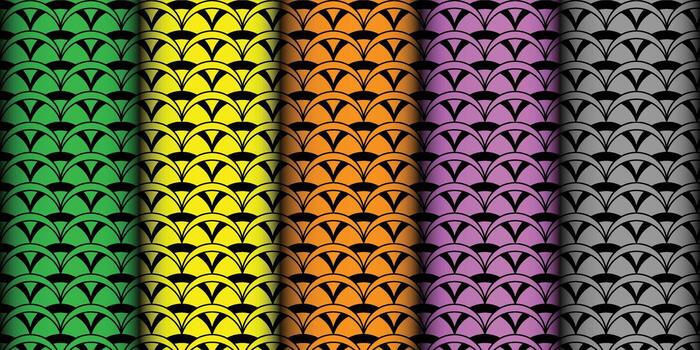 Geometric Semi-Circle Repeating Seamless Pattern Design vector