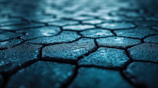 Close-up view of textured paving stones photo