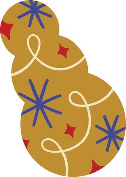 Snowman with Abstract Pattern vector