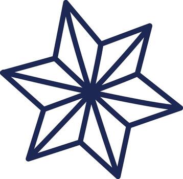 Geometric Star with Sharp Lines vector