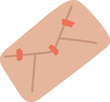 sobre con cuerda cierre vector