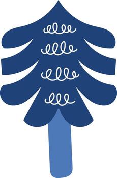 Abstract Tree with Curved Lines vector