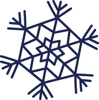 geométrico copo de nieve modelo dibujado icono vector