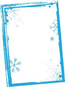 Grunge Snowflake Border Frame vector