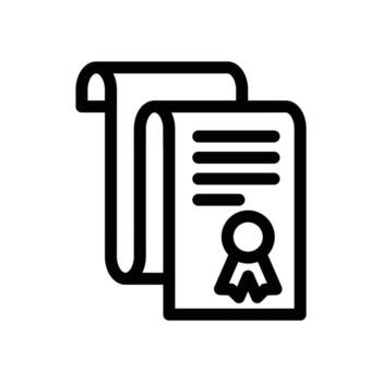 certificado de mérito contorno icono diseño bueno para web o móvil aplicación vector