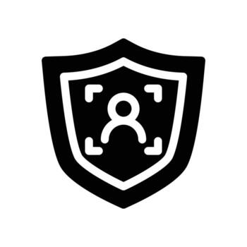 Secure Face ID solid icon design good for web or mobile app vector