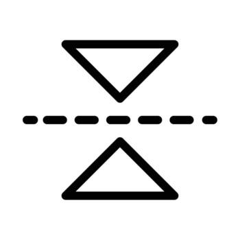 vertical dar la vuelta contorno icono diseño bueno para web o móvil aplicación vector