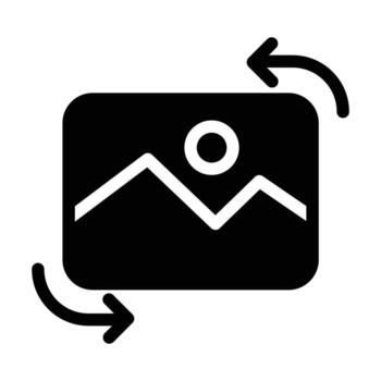 image rotate solid icon design good for web or mobile app vector