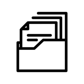 documento carpeta contorno icono diseño bueno para web o móvil aplicación vector