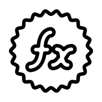 fx botón contorno icono símbolo de efecto para imagen edición diseño bueno para web o móvil aplicación vector