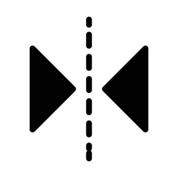 Horizontal Flip solid icon design good for web or mobile app vector