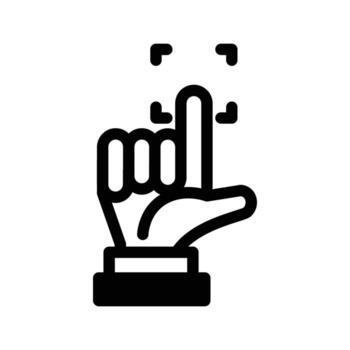 dedo escanear reconocimiento sólido icono diseño bueno para web o móvil aplicación vector