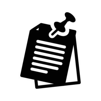 pinned documents solid icon design good for web or mobile app vector