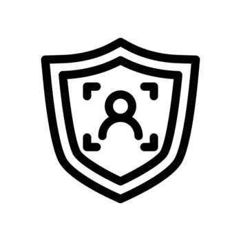 Secure Face ID outline icon design good for web or mobile app vector