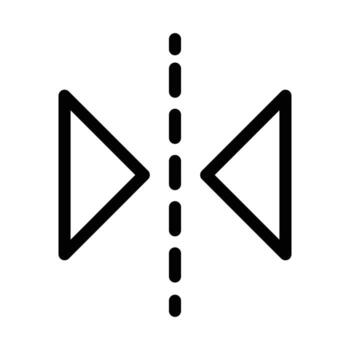 Horizontal Flip outline icon design good for web or mobile app vector