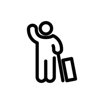 passenger pick up point outline icon design good for web or mobile app vector