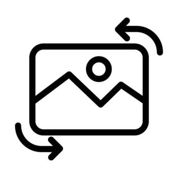 image rotate outline icon design good for web or mobile app vector