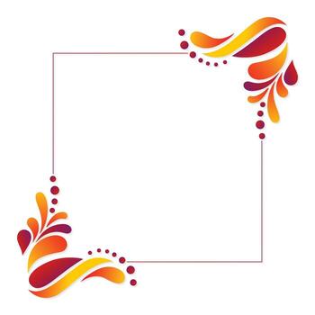 Abstract Ornamental Frame Design with Gradient Color and Dotted Details vector