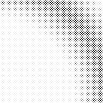 Monochrome retro halftone diagonal square pattern background from squares vector