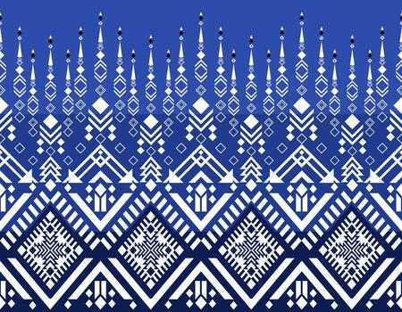 Geometric Abstract Pattern in Blue and White vector
