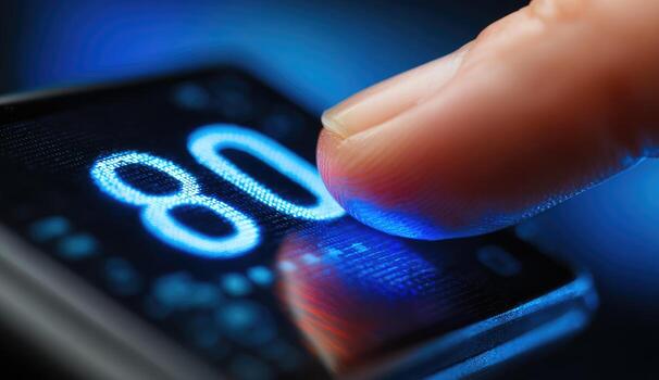 A person is pressing the button on a smart phone photo