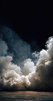 Dramatic cloudscape against a dark sky photo