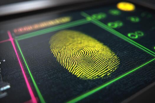 Close-up of a fingerprint scanner photo