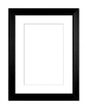 Black picture frame, empty, ready for photo