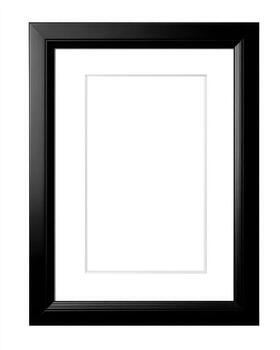 Black picture frame, empty photo