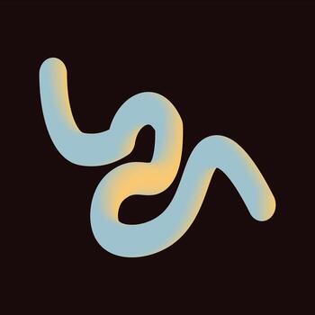 resumen ondulado línea Arte con degradado colores en oscuro antecedentes vector