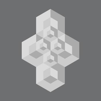 Modern abstract cube pattern design vector