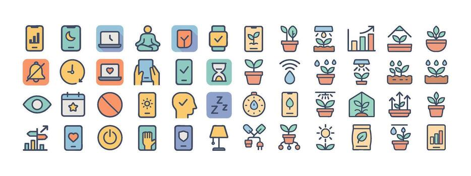 remoto supervisión iconos solicitud interfaz íconos vector