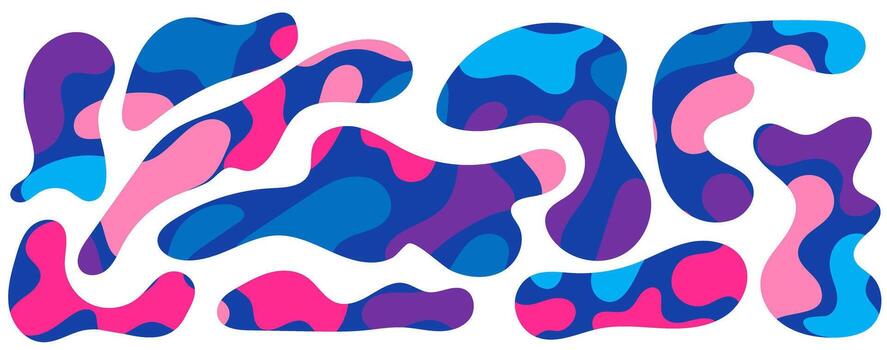 Fluid Freeform Blobs in Modern Abstract Layout vector