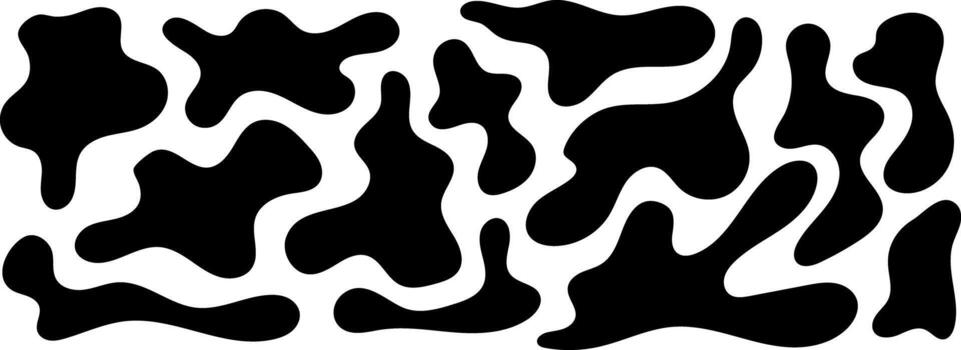 Abstract Freeform Shapes Inspired by Amoeba Forms vector