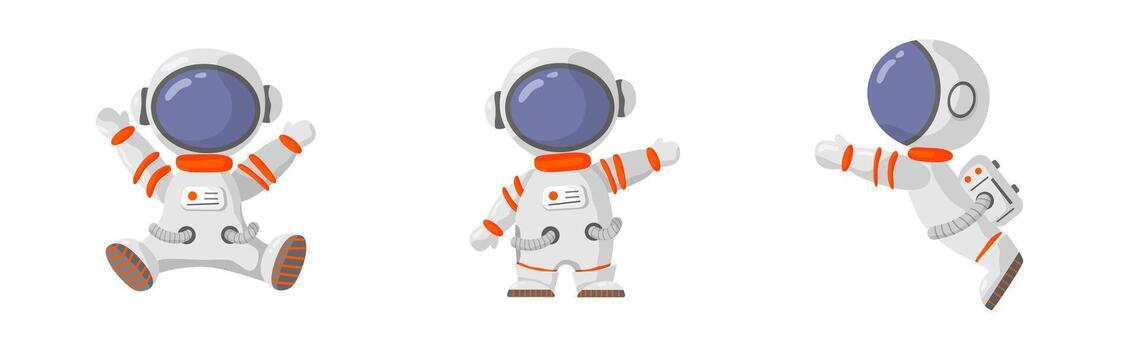 astronauta y espacio elementos elementos. galaxia para diseño, antecedentes astronauta y espacio. planeta, cometa, galaxia, extraterrestres. vector