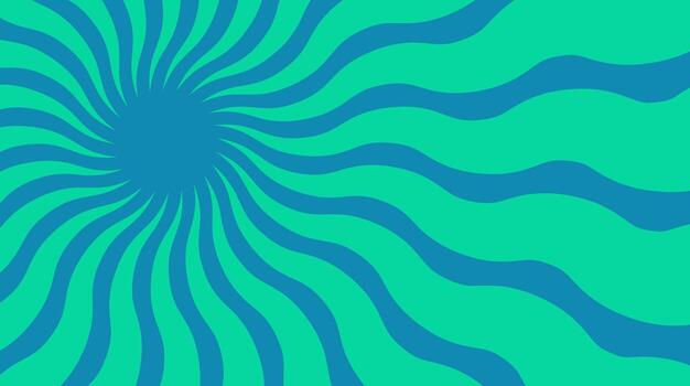 Gradient Swirl Groovy Starburst vector