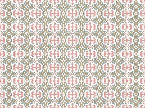 Cute ornate seamless pattern. Delicate intricate design with geometric elements for use in interior design, wallpaper, wrapping paper or fabric. Oriental backdrop in soft pastel colors vector