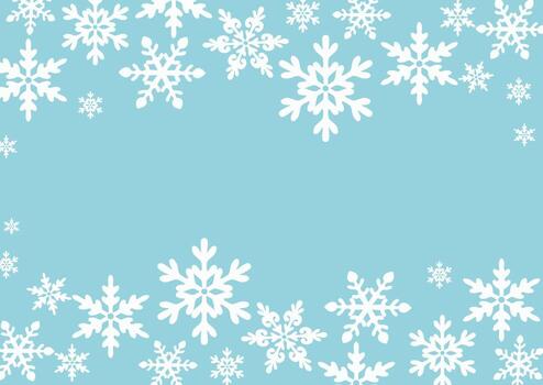 Snowflake Border, Winter Snow Frame, Snowflake background illustration vector